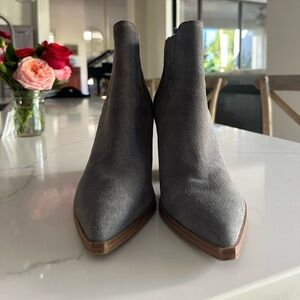 Gray Suede Marc Fisher Ankle Boots